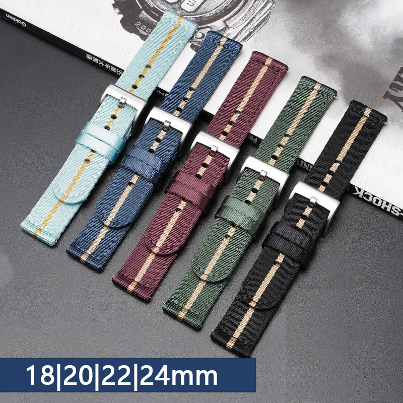 Omega Watch Seamaster - 18mm 20mm 22mm 24mm Soft Nylon