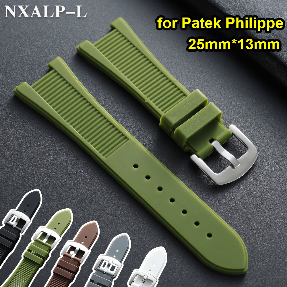 Silicone Watch Strap 25mm*13mm - đánh giá và giá Patek Philippe Watch Aquanaut