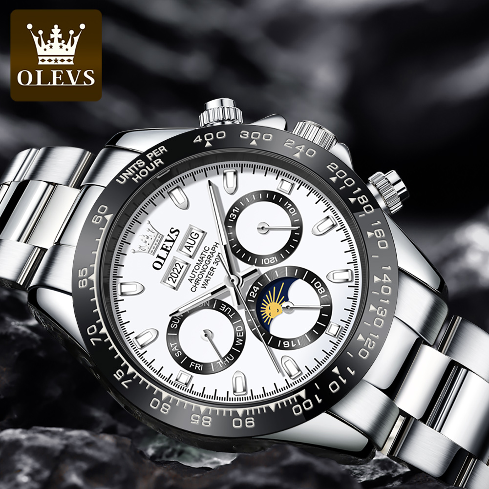 OLEVS Cao Cấp Đồng Hồ Nam Chro - đánh giá và giá Omega Watch Seamaster