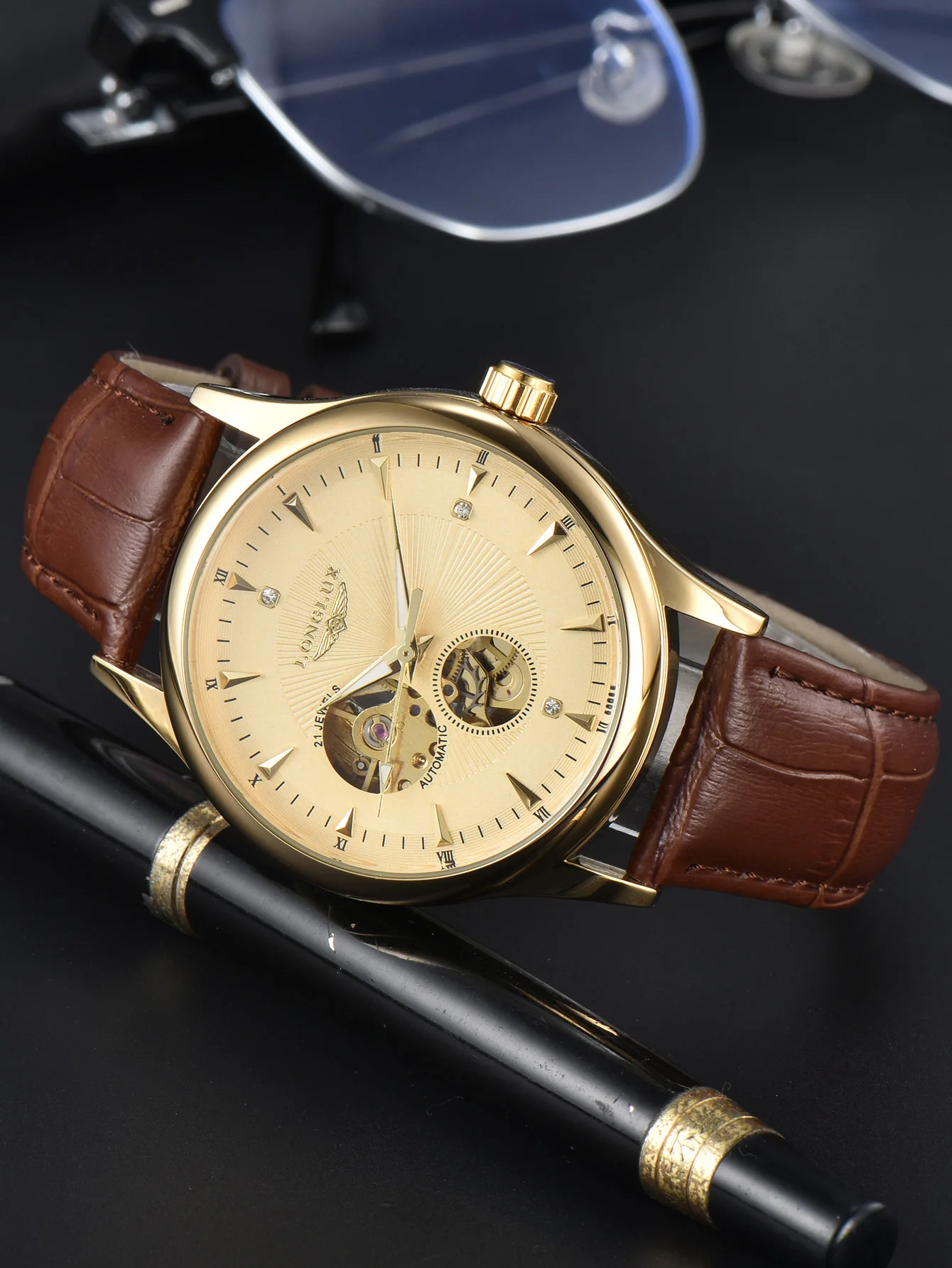 LONGLUX Automatic Watch Elegan - đánh giá và giá Seiko Watch 5 Sports